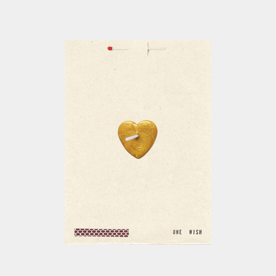 Wish Card - Gold Heart