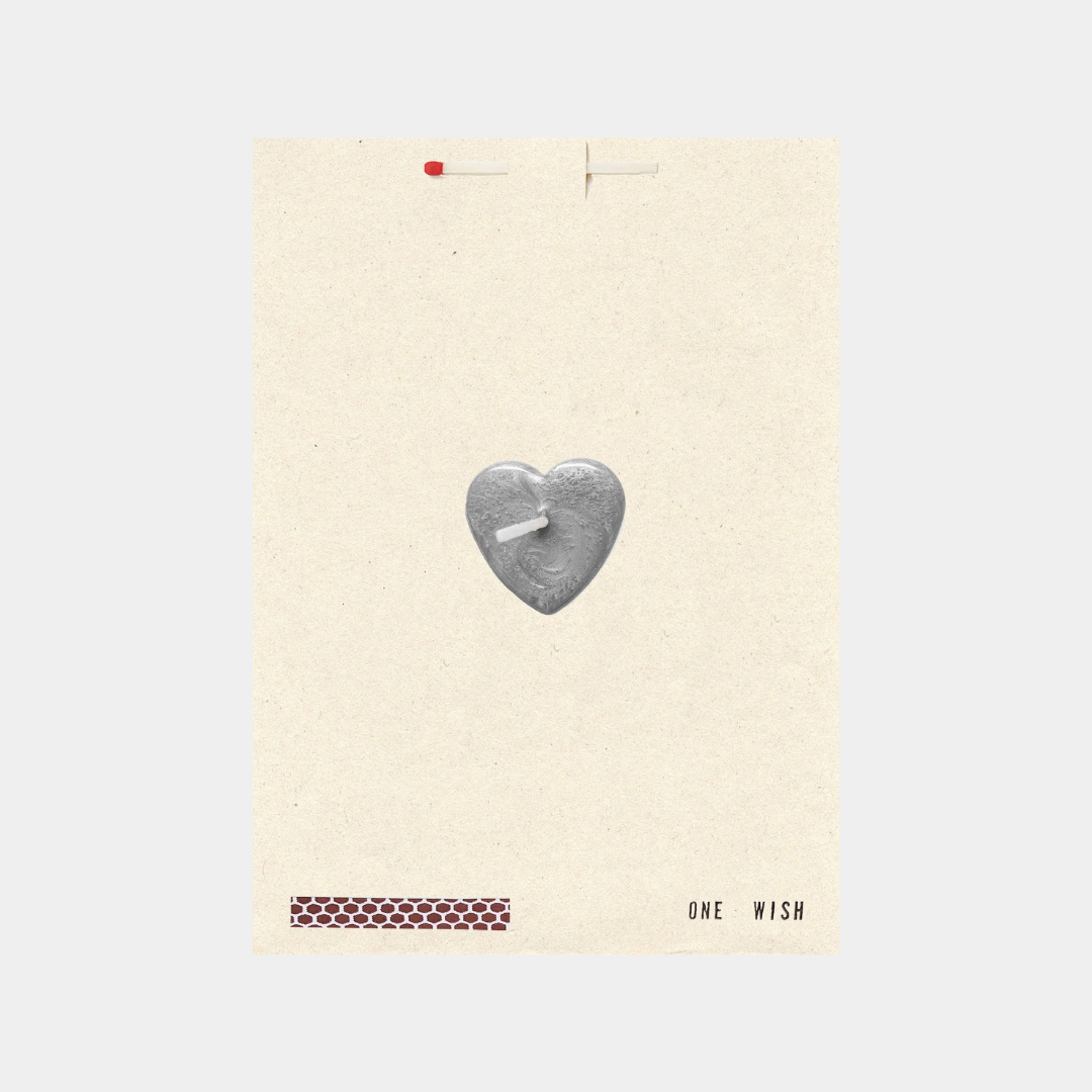 Wish Card - Silver Heart