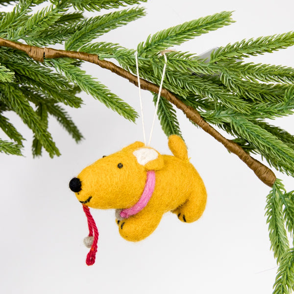 Ginger Dog Felt Ornament