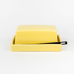 Butter Dish with Stainless Steel Knife - Banana