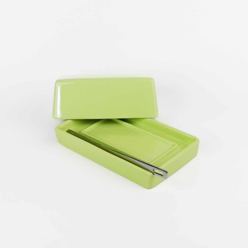 Butter Dish with Stainless Steel Knife - Kiwi