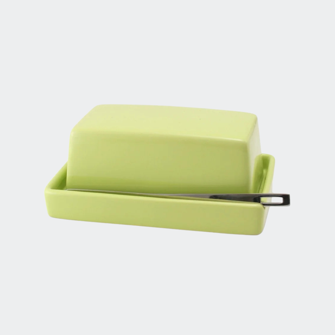 Butter Dish with Stainless Steel Knife - Kiwi
