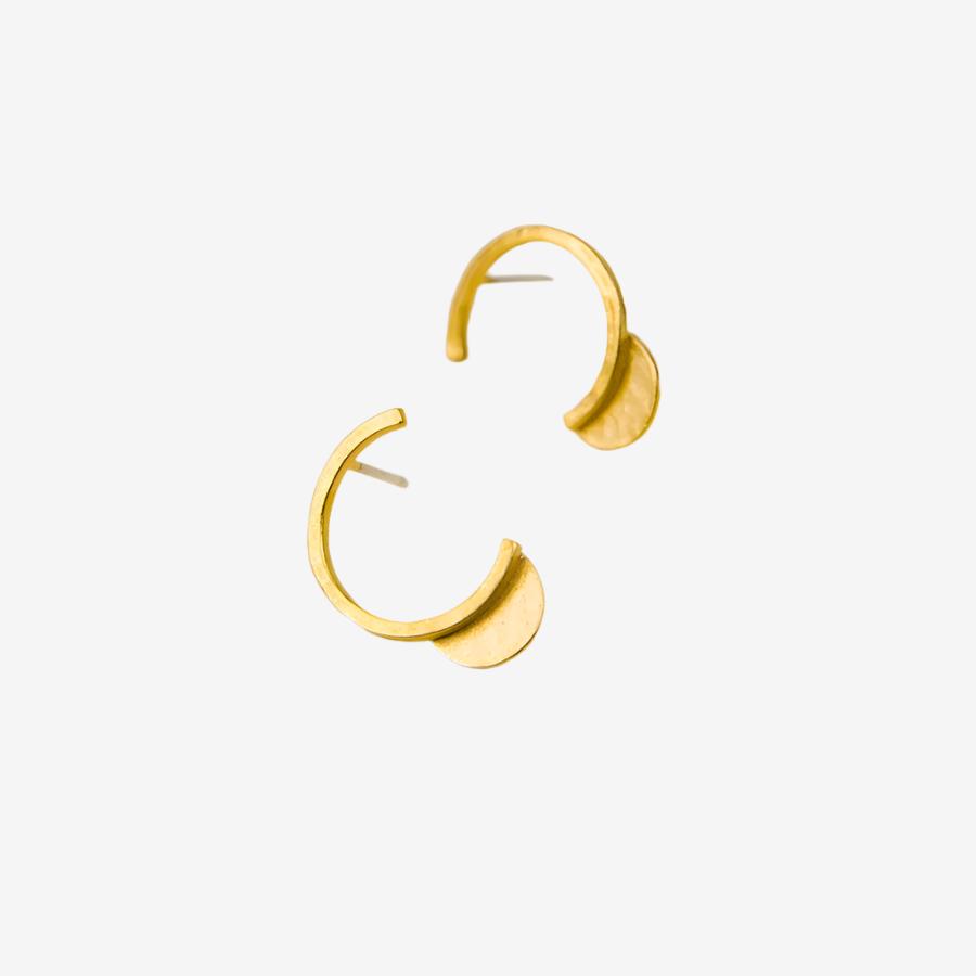 C Curve Post Earrings - Vermeil