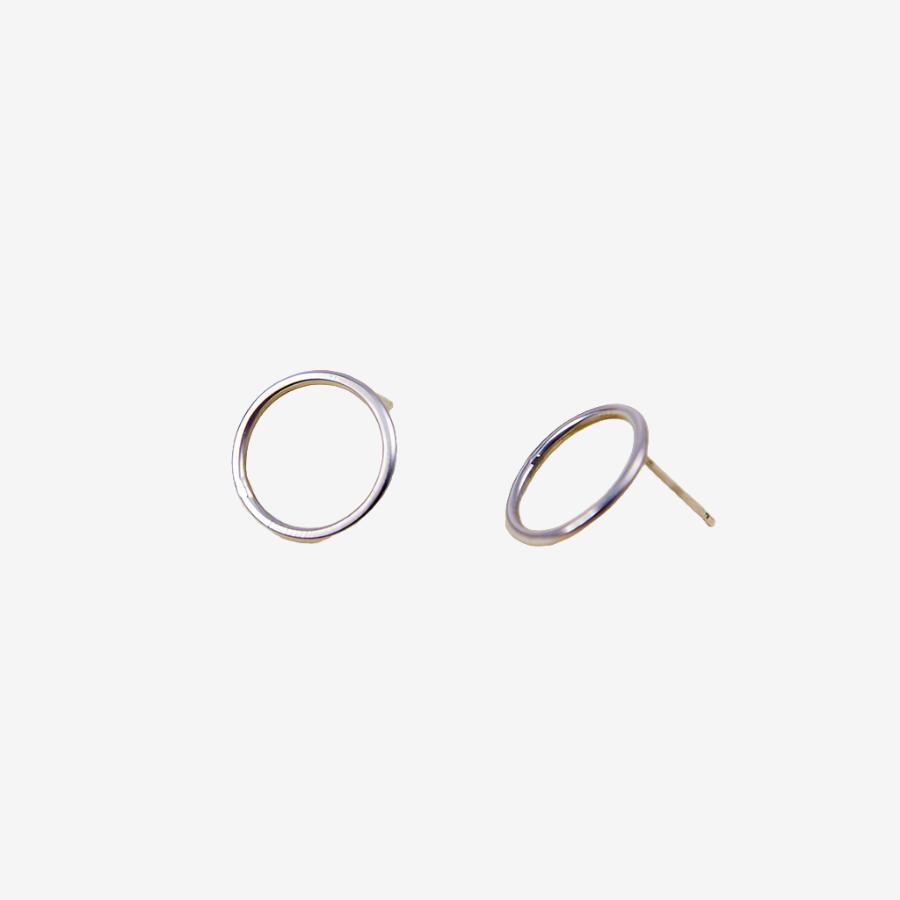 Large Circle Studs - Silver