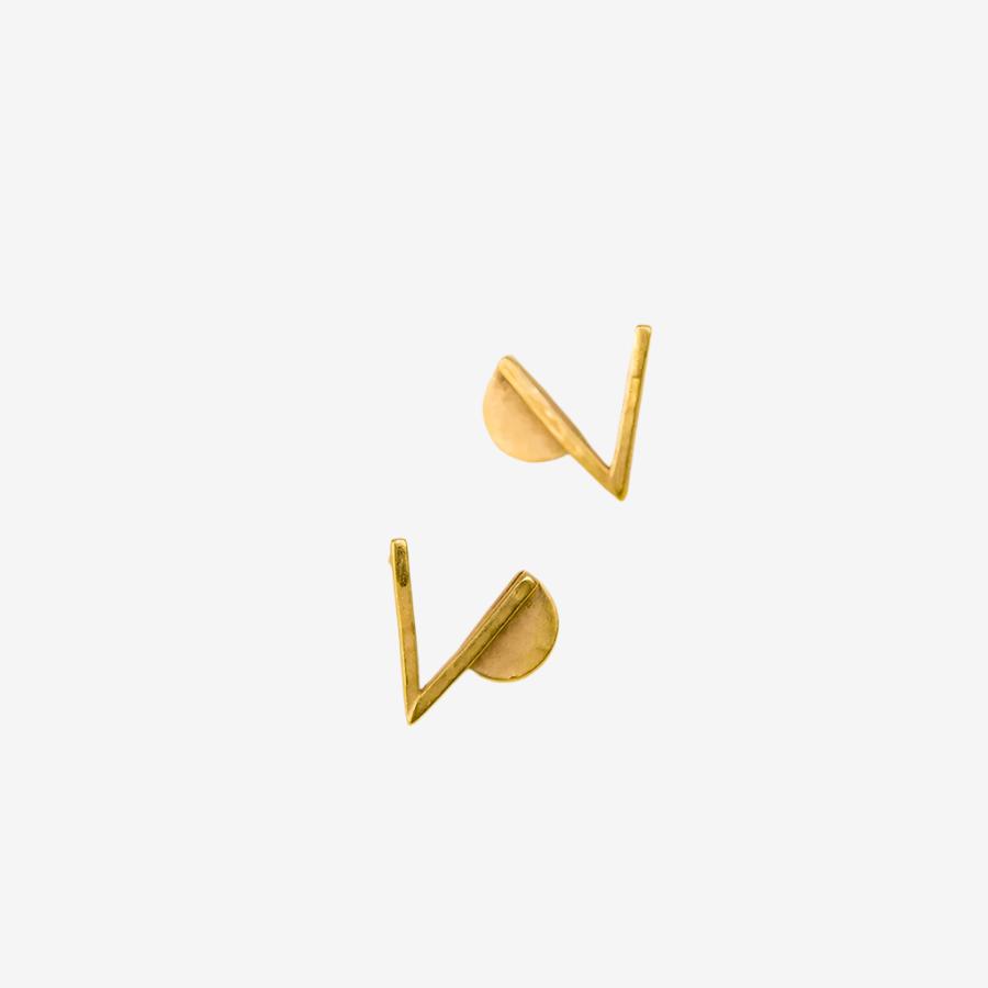 Verge Post Earrings - Vermeil