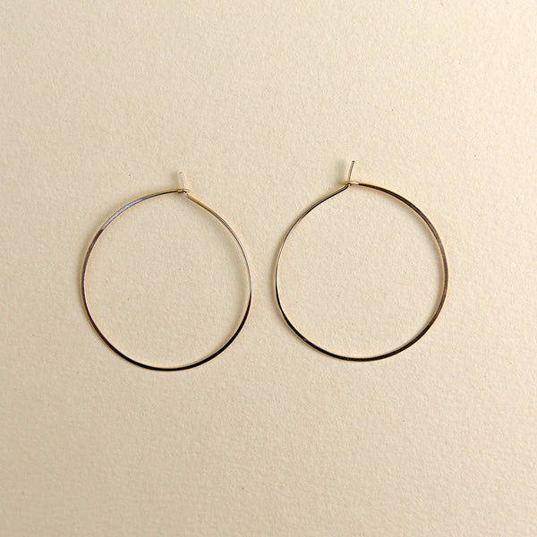 Large Round Hoops - Gold