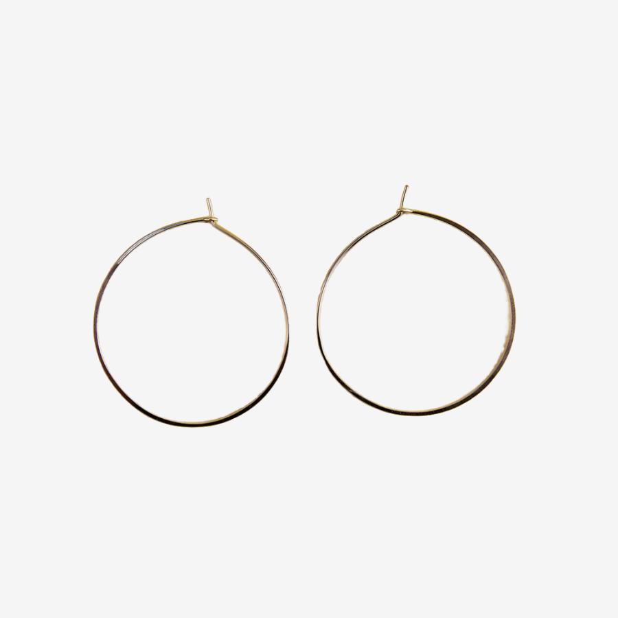 Large Round Hoops - Gold