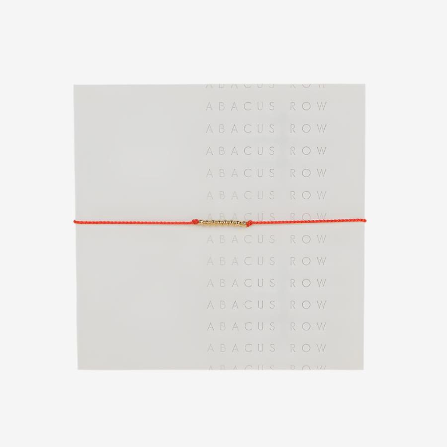 Abacus Row Friendship Bracelet No. 3 - Coral