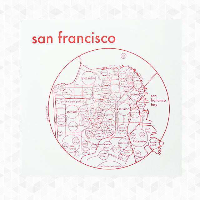 San Francisco Letterpress Print