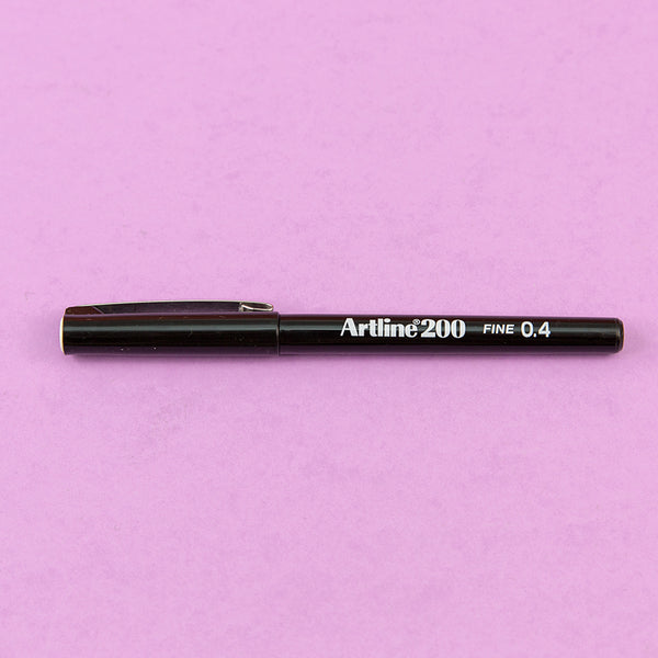 Artline 200 Pen .04mm - Black