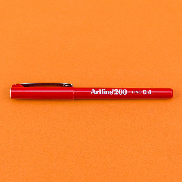 Artline 200 Pen .04mm - Red