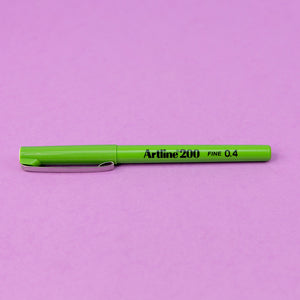 Artline 200 Pen .04mm - Yellow Green