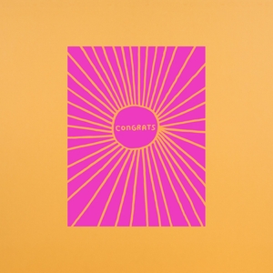 Congrats Sunbeam Card by Ashkhan, printed by Egg Press