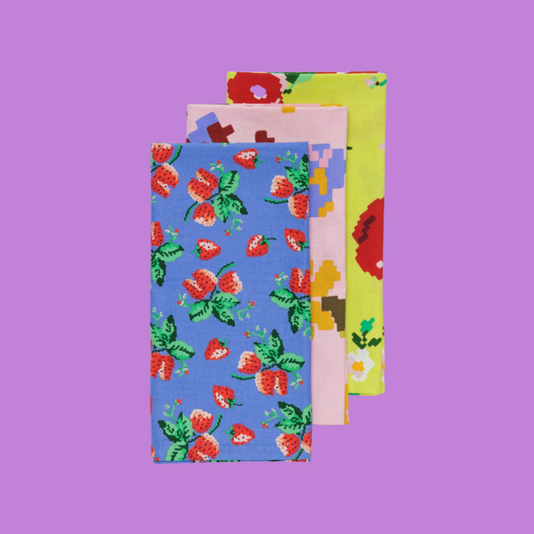 BAGGU Reusable Cloth Set - Needlepoint Fruit