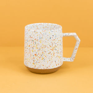 Chips Mug - White & Orange Confetti Splash