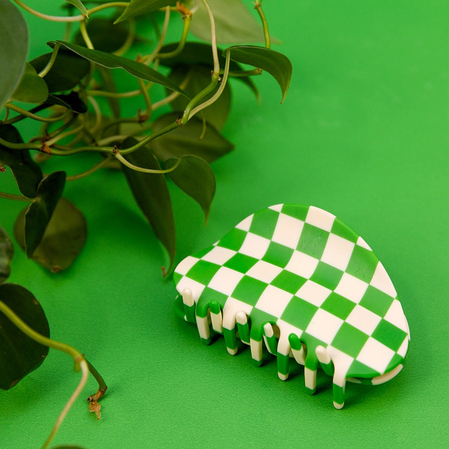 Checker Claw - Green & White