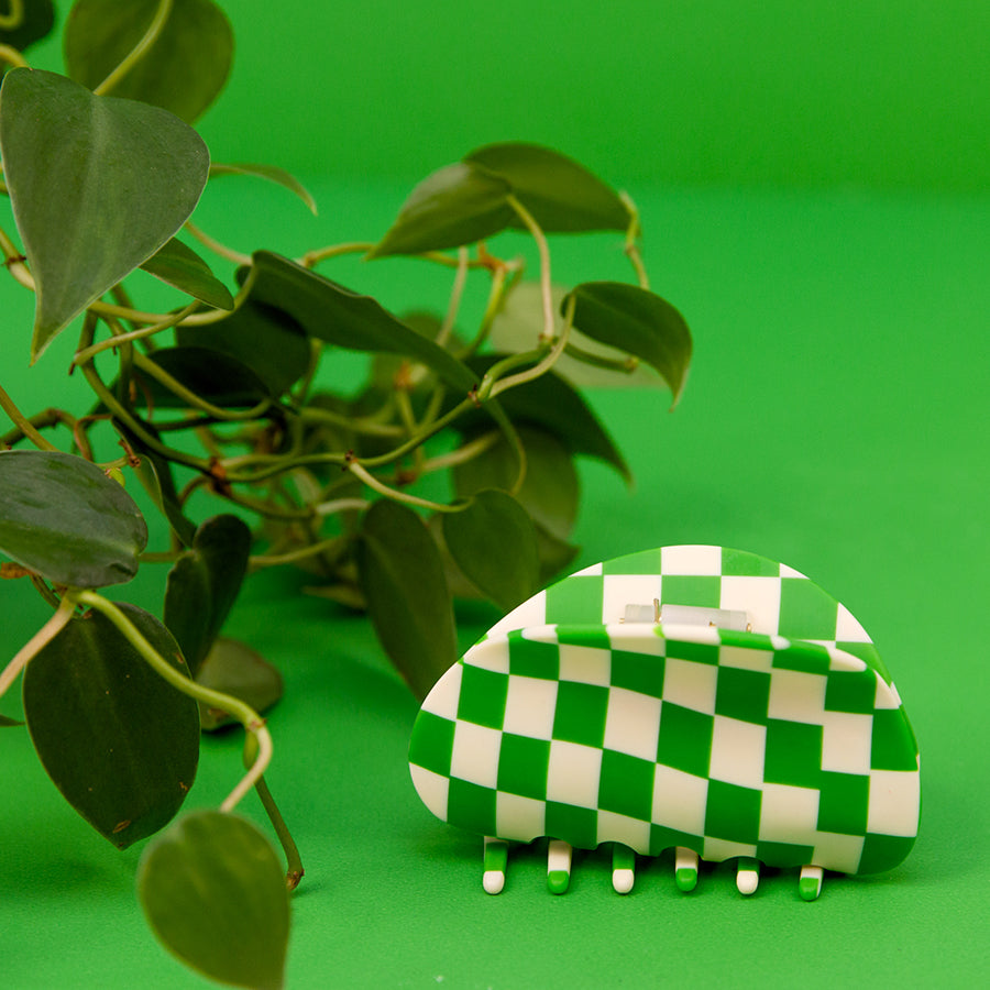 Checker Claw - Green & White