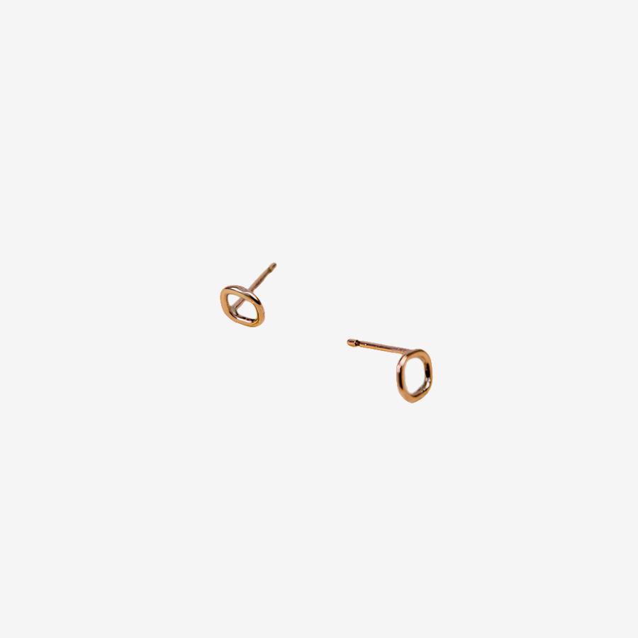 Mini Square Studs - Rose Gold