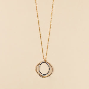Small Topography Necklace - Mostly Gold