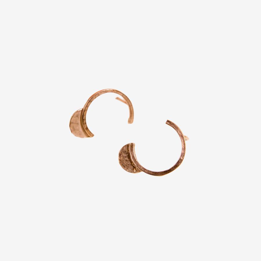 C Curve Post Earring - Rose Gold