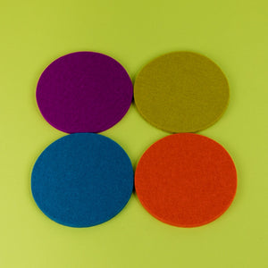 Graf Lantz Beirfilzl Round Coasters in Electric color way