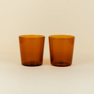 Graf Lantz set of 2 Glas Tumblers in Burnt Orange
