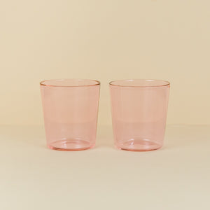 Graf Lantz set of 2 Glas Tumblers in Rose Quarts