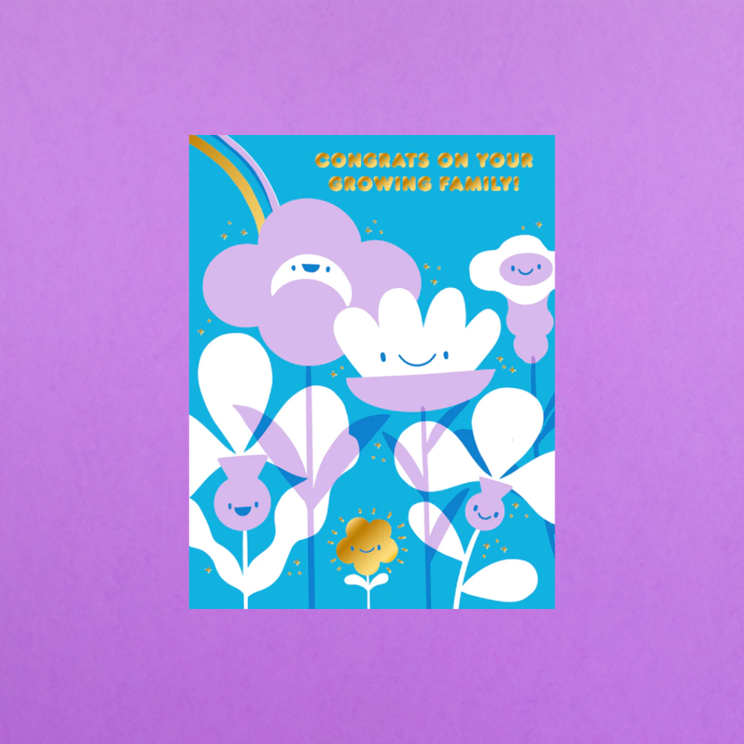 Hello Lucky Flower Baby Card