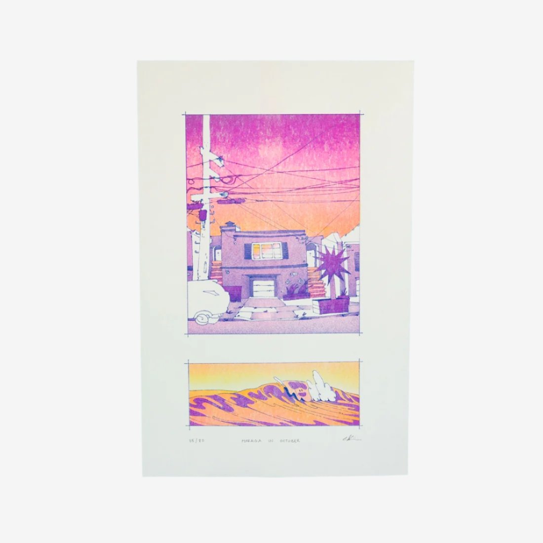 Moraga in October Riso Print by Liana Krakirian