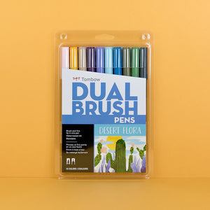 Dual Brush Pens 10-Pen Set - Desert Flora Set