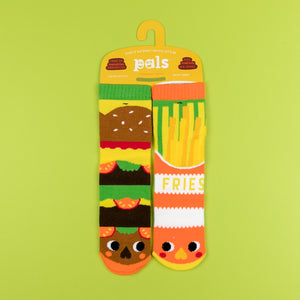 Pals Socks Mismatched Burger and Fries Socks
