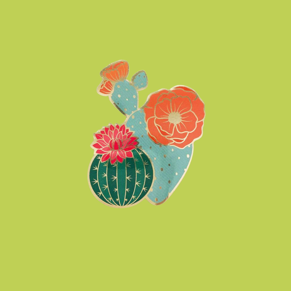 Paper Anchor Blooming Cacti Sticker