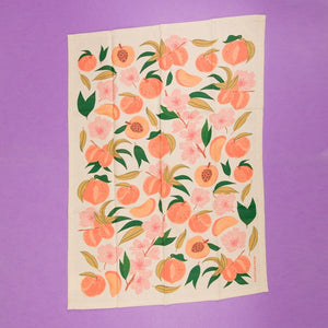 Paper Farm Press Peach Blossom Tea Towel