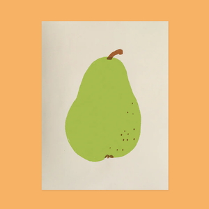 Fruit - Pear Screenprint - 12" x 16"