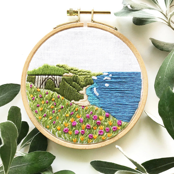 Big Sur Embroidery Kit - Beginner