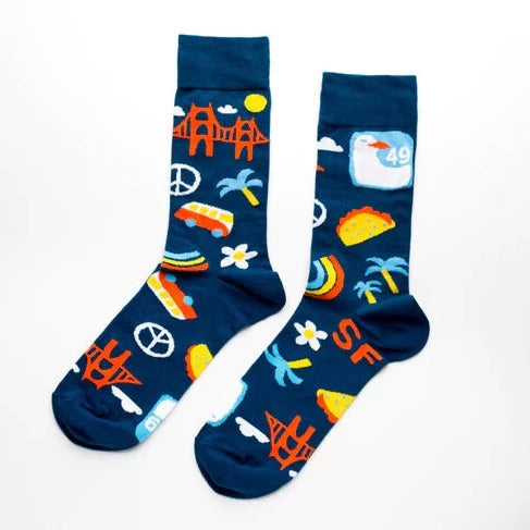 San Francisco Crew Socks - Blue