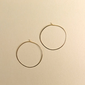 Extra Large Round Hoops - Gold