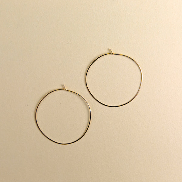 Extra Large Round Hoops - Gold