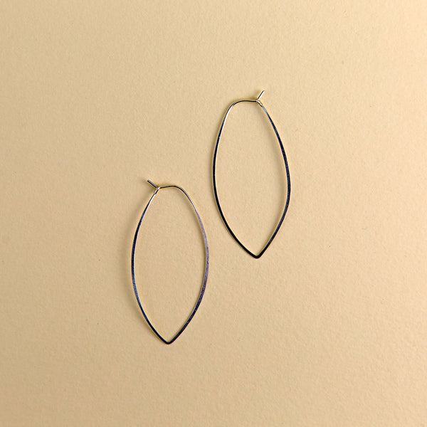 Large Oval Hoops - Silver