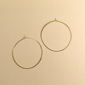 Double Extra Large Round Hoops - Gold