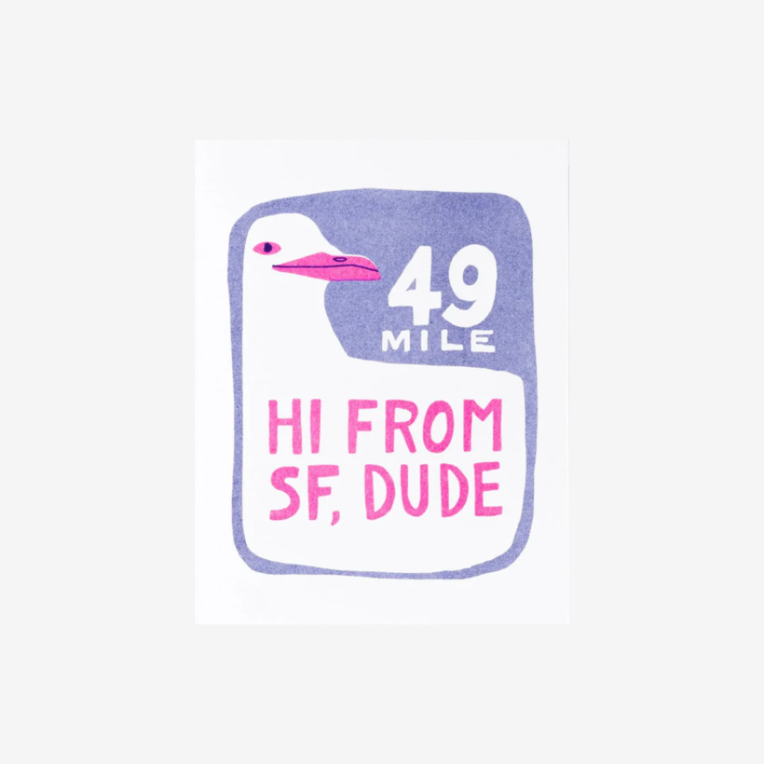 Hi From SF Riso Card by yellow Owl Workshop