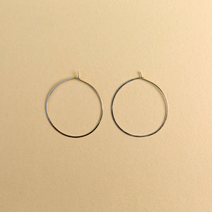 Large Round Hoops - Silver 